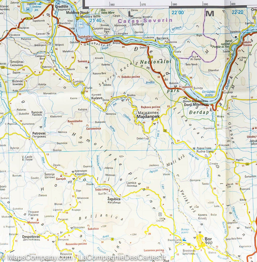 Carte routière de la Serbie, Montenegro &amp; Kosovo | Reise Know How - La Compagnie des Cartes