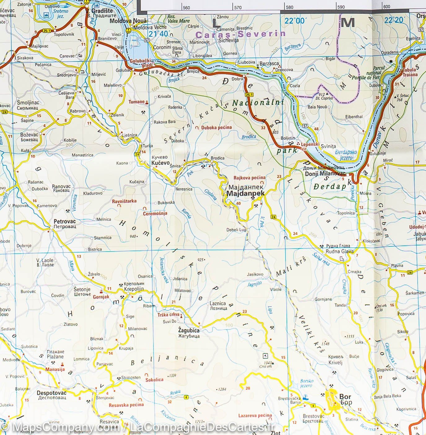 Carte routière - Serbie, Montenegro & Kosovo | Reise Know How carte routière Reise Know-How