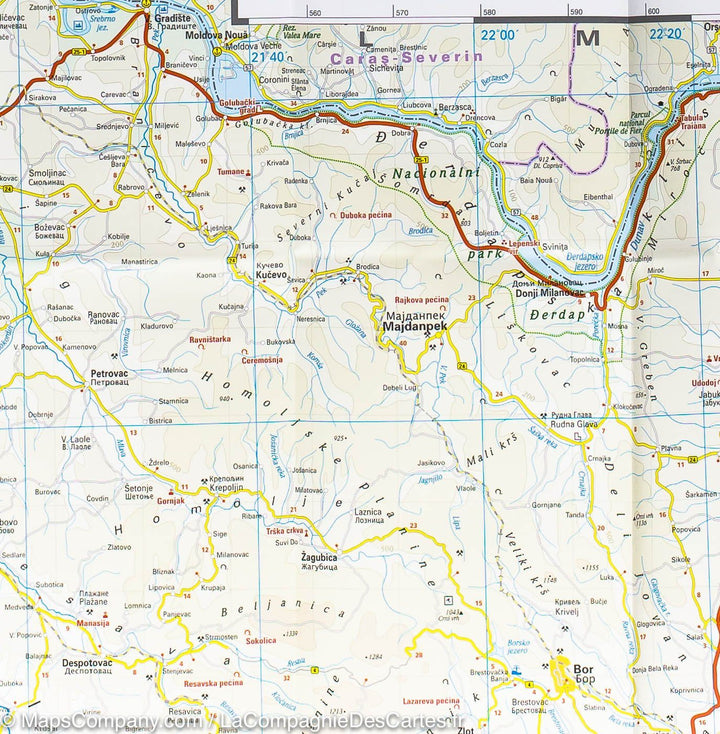 Carte routière de la Serbie, Montenegro &amp; Kosovo | Reise Know How - La Compagnie des Cartes