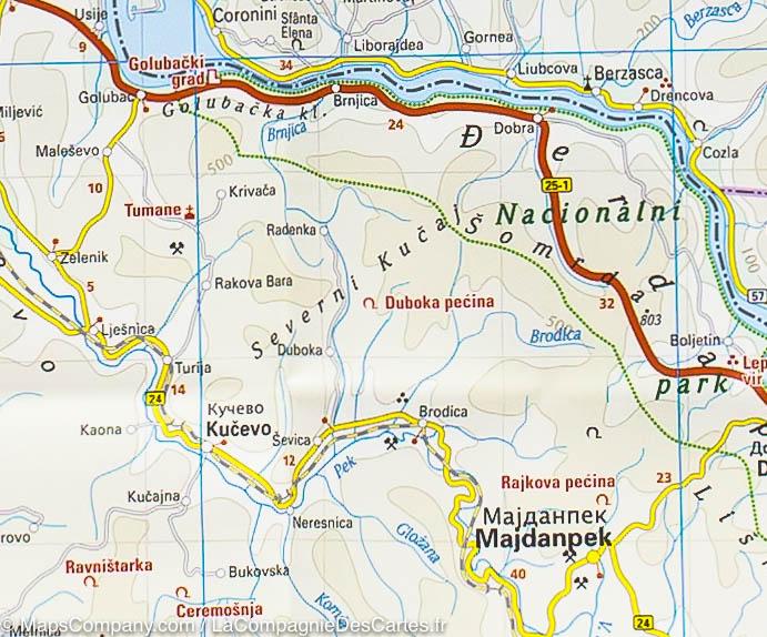 Carte routière de la Serbie, Montenegro &amp; Kosovo | Reise Know How - La Compagnie des Cartes