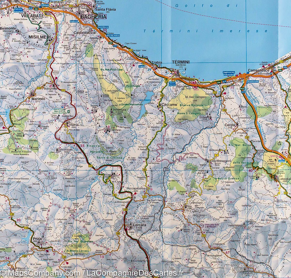 Carte routière - Sicile | Freytag & Berndt carte routière Freytag & Berndt