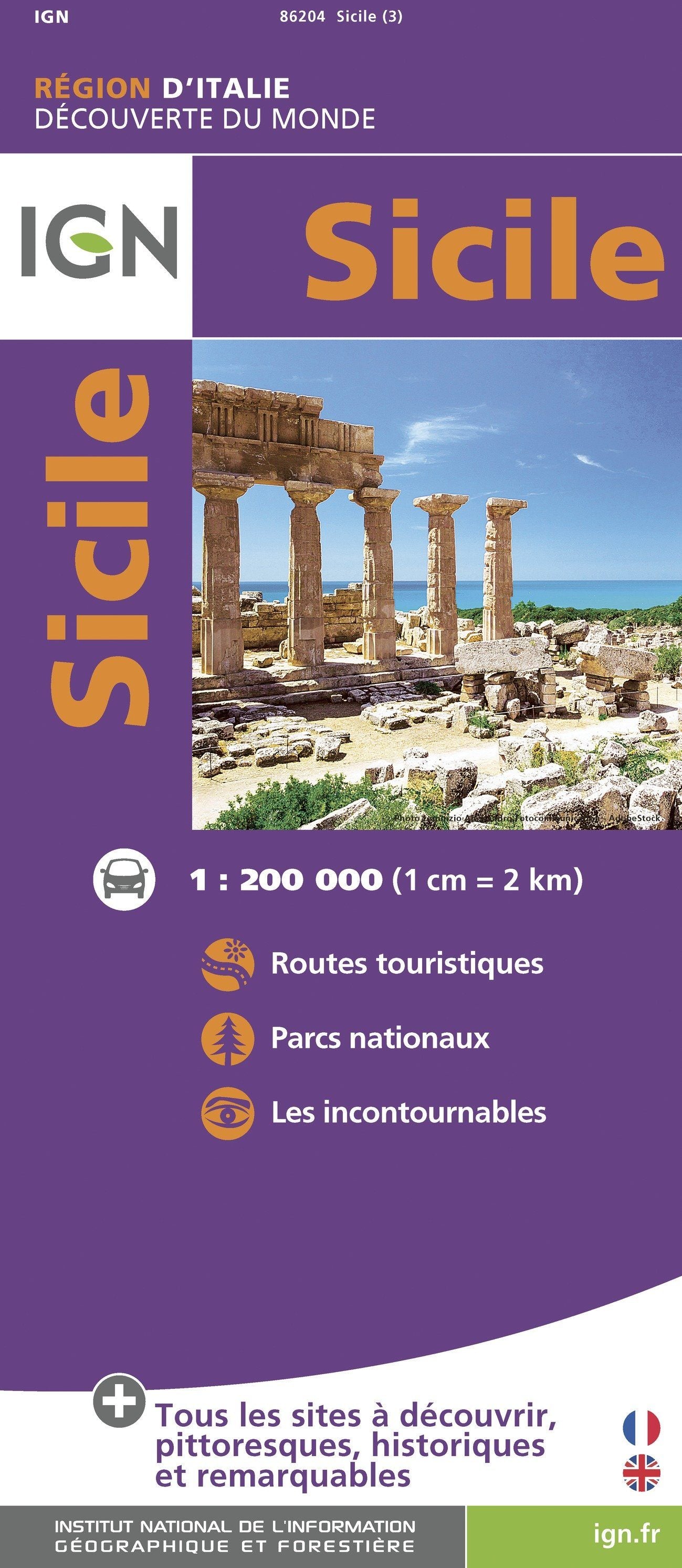 Carte routière - Sicile | IGN carte routière IGN