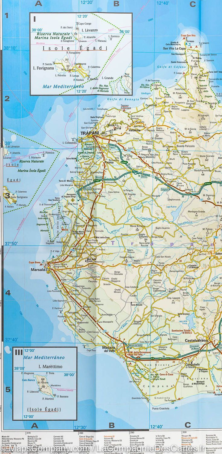 Carte routière de la Sicile (Italie) | Reise Know How - La Compagnie des Cartes