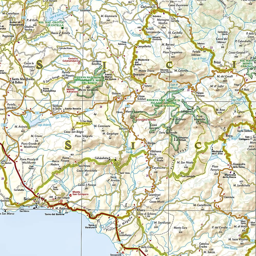 Carte routière - Sicile | National Geographic carte routière National Geographic