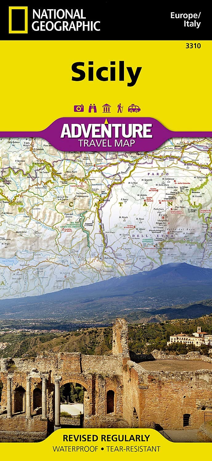 Carte routière - Sicile | National Geographic carte pliée National Geographic 