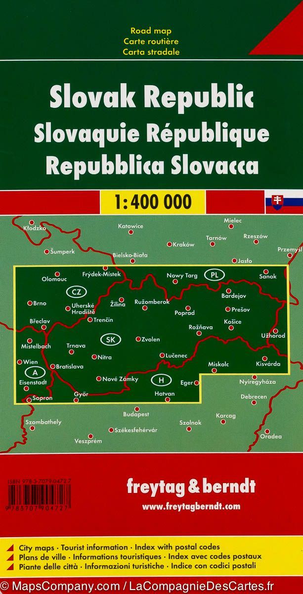Carte routière - Slovaquie au 1 /400 000 | Freytag & Berndt carte routière Freytag & Berndt