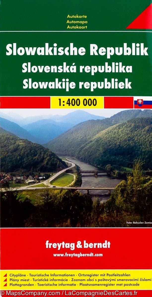 Carte routière de la Slovaquie au 1 / 400 000 | Freytag &#038; Berndt - La Compagnie des Cartes