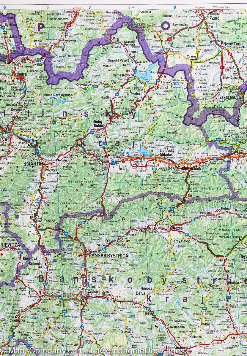 Carte routière de la Slovaquie au 1 / 400 000 | Freytag &#038; Berndt - La Compagnie des Cartes