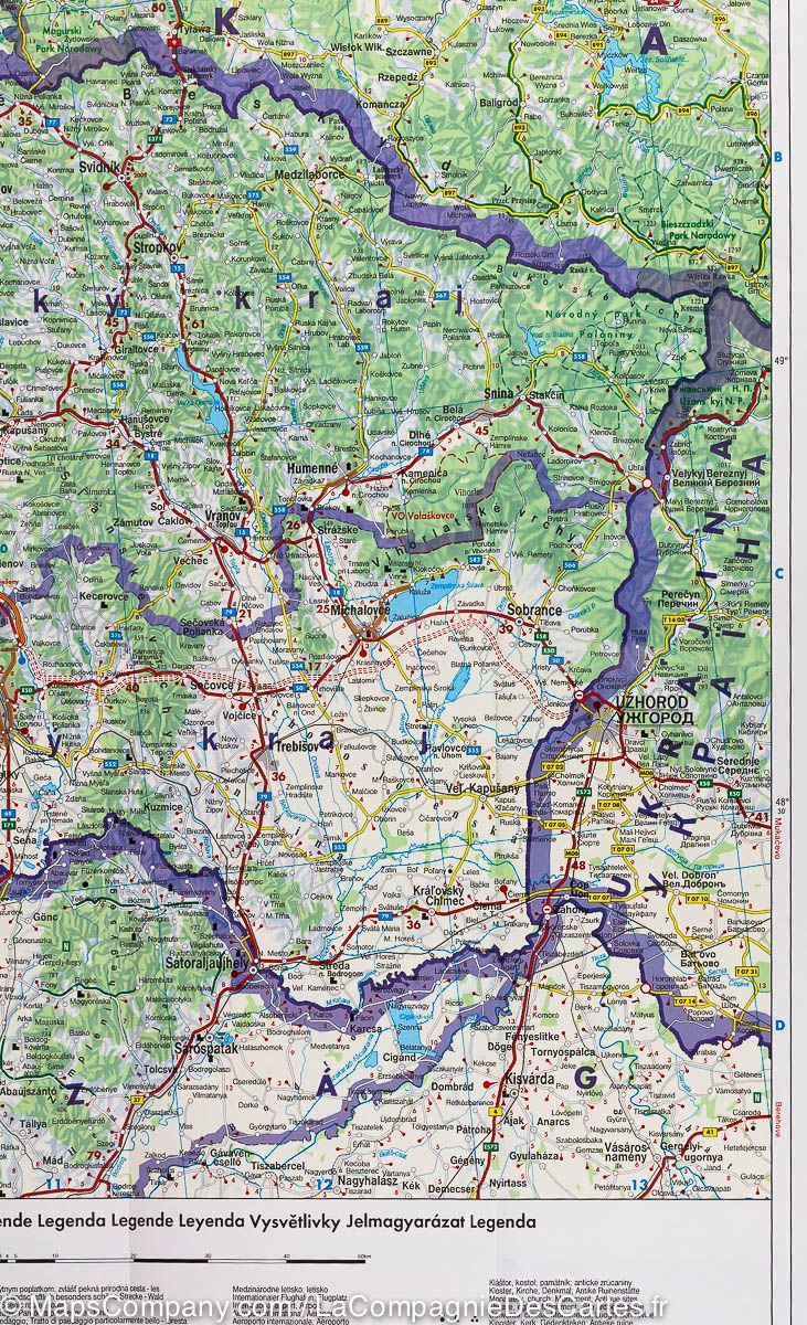 Carte routière de la Slovaquie au 1 / 400 000 | Freytag &#038; Berndt - La Compagnie des Cartes