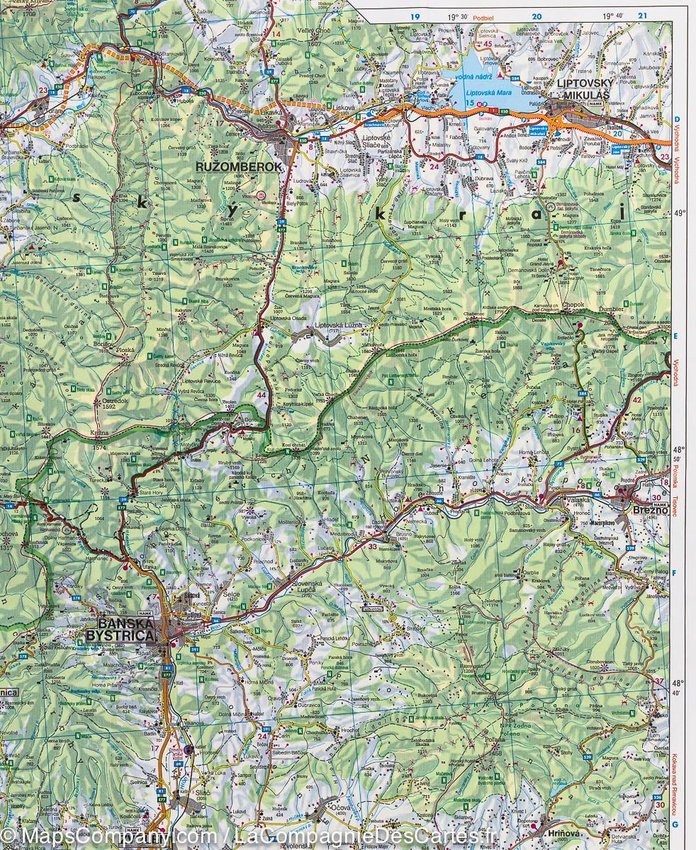 Carte routière de la Slovaquie au 1 / 200 000 | Freytag & Berndt - La Compagnie des Cartes