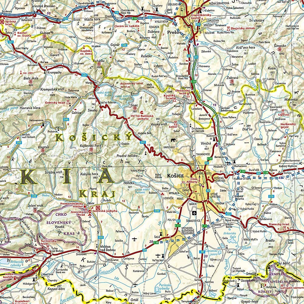 Carte routière - Slovaquie | National Geographic carte routière National Geographic