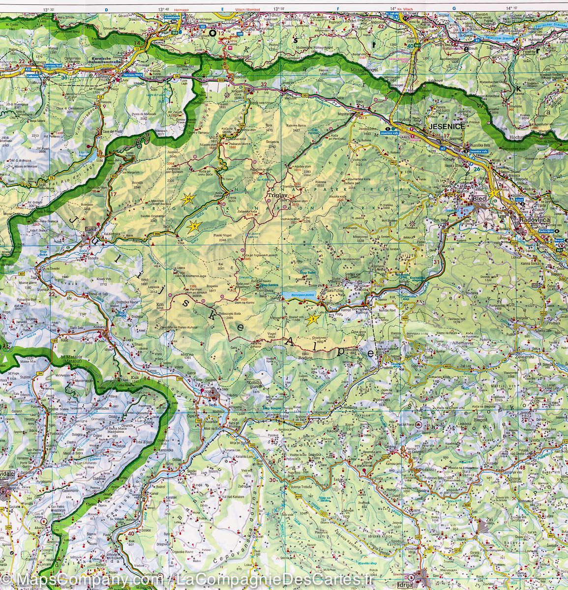 Carte routière - Slovénie au 1 / 150 000 | Freytag & Berndt carte routière Freytag & Berndt