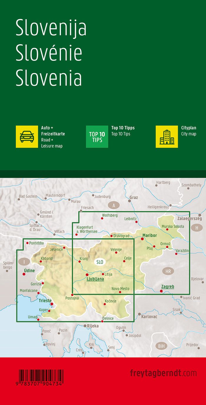 Carte routière - Slovénie au 1 / 150 000 | Freytag & Berndt carte routière Freytag & Berndt