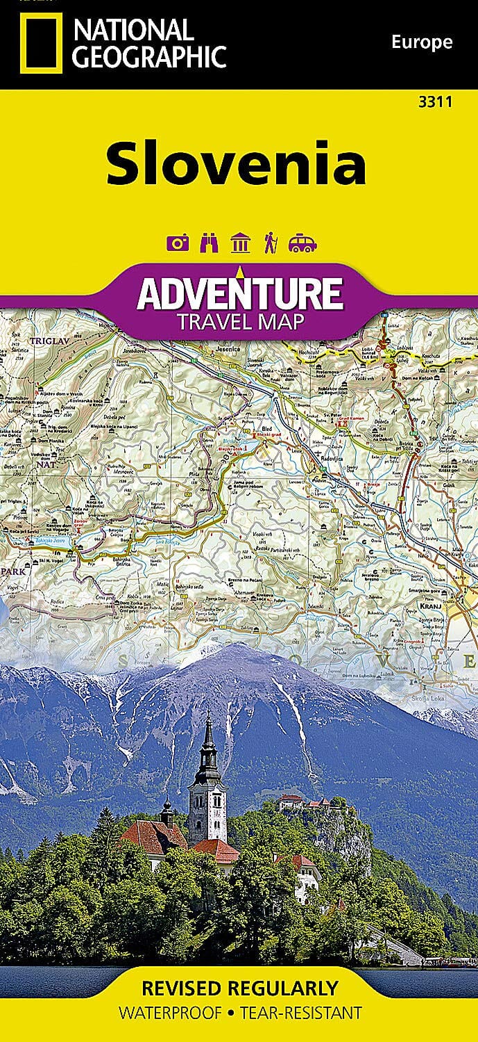 Carte routière - Slovénie | National Geographic carte pliée National Geographic 