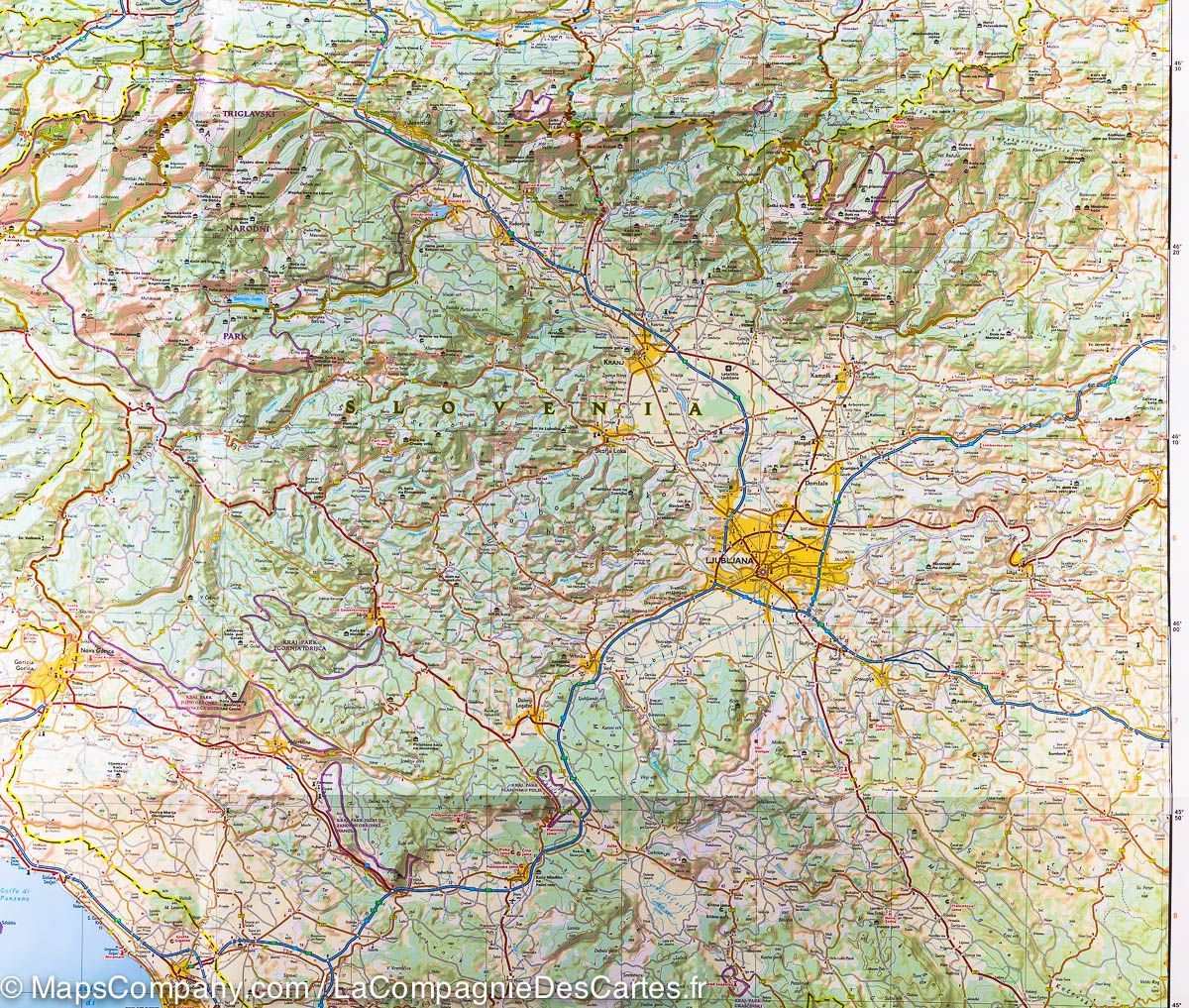 Carte routière - Slovénie | National Geographic carte routière National Geographic