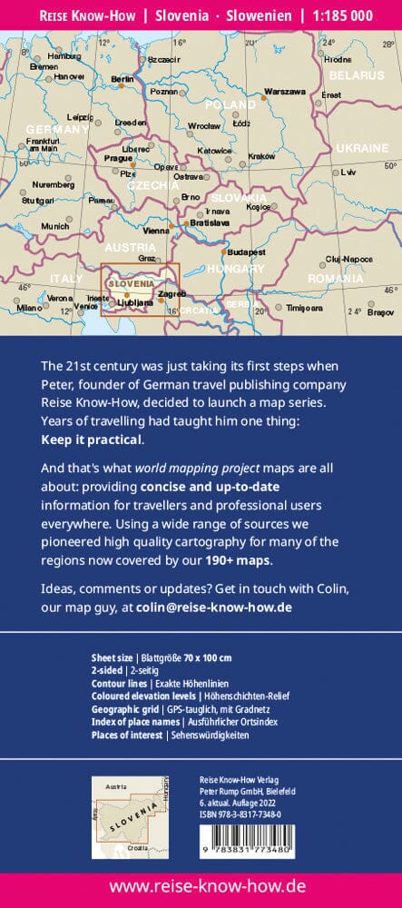 Carte routière - Slovénie | Reise Know How carte pliée Reise Know-How 