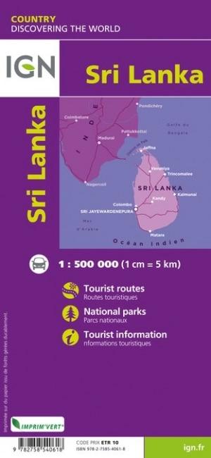 Carte routière - Sri Lanka | IGN carte routière IGN