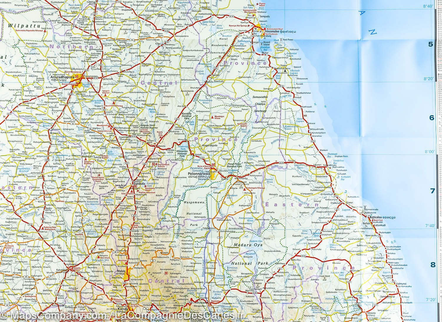 Carte routière - Sri Lanka | Reise Know How carte routière Reise Know-How