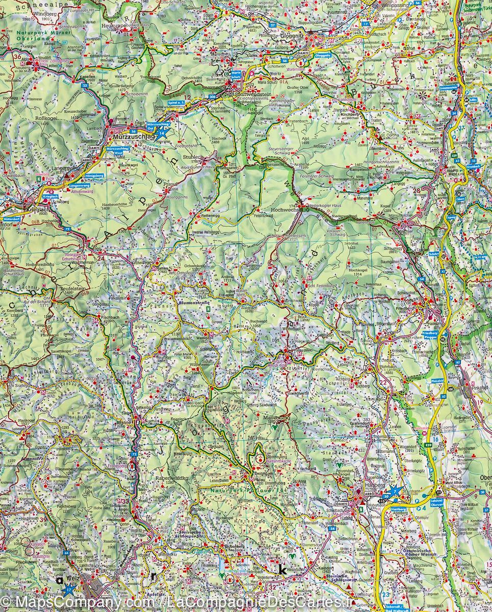 Carte routière de la Styrie (Autriche) | Freytag & Berndt - La Compagnie des Cartes