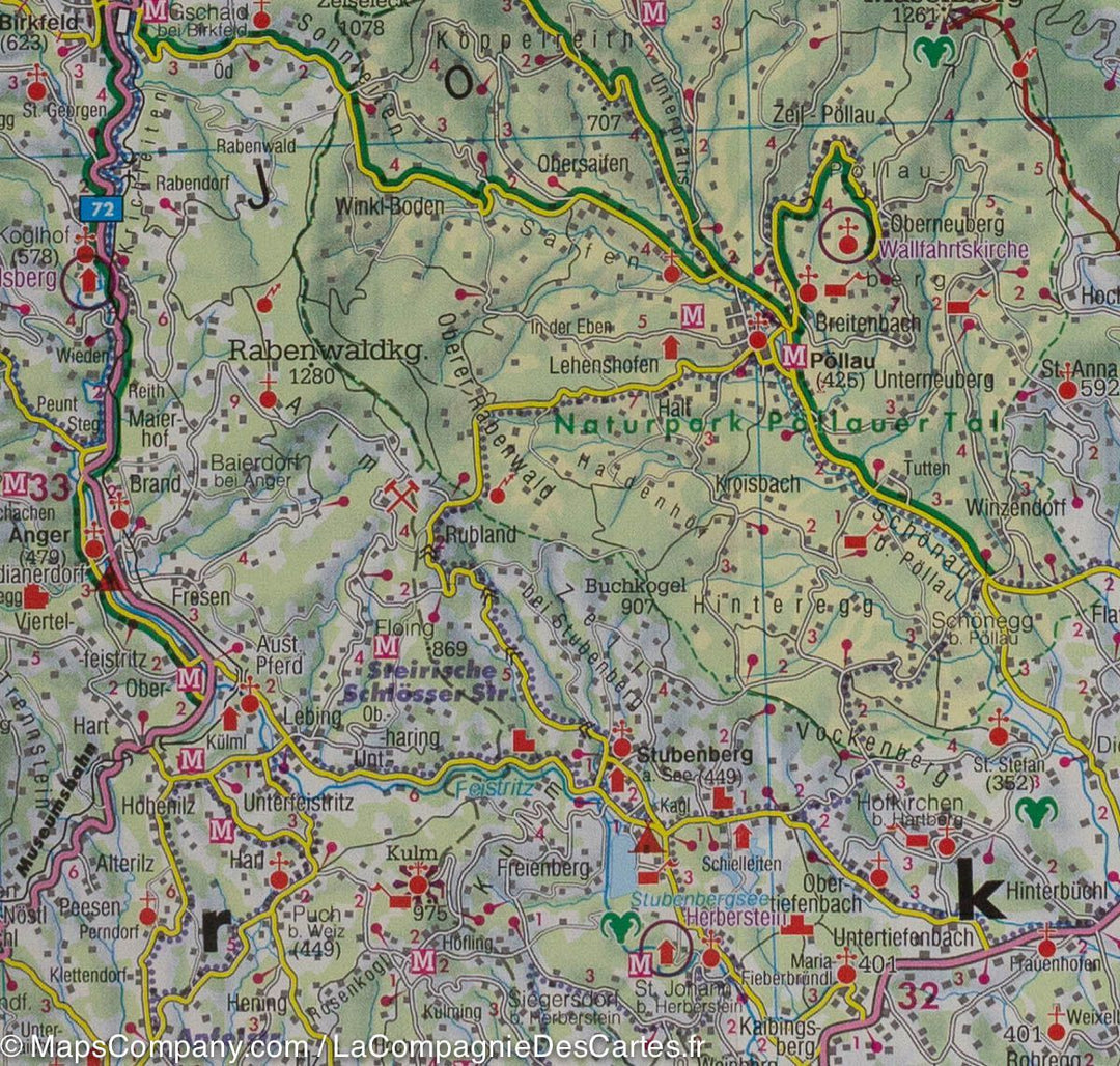 Carte routière de la Styrie (Autriche) | Freytag & Berndt - La Compagnie des Cartes