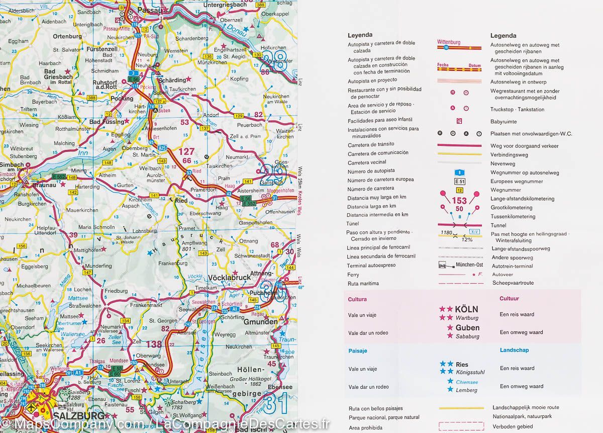 Carte routière - Allemagne Sud, Bavière & Forêt Noire | IGN carte routière IGN