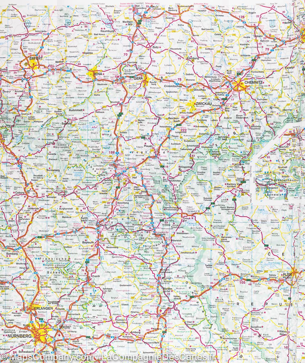 Carte routière - Allemagne Sud, Bavière & Forêt Noire | IGN carte routière IGN