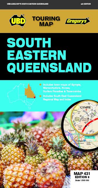 Carte routière - sud-est du Queensland, n° 431 | UBD Gregory's carte routière UBD Gregory's