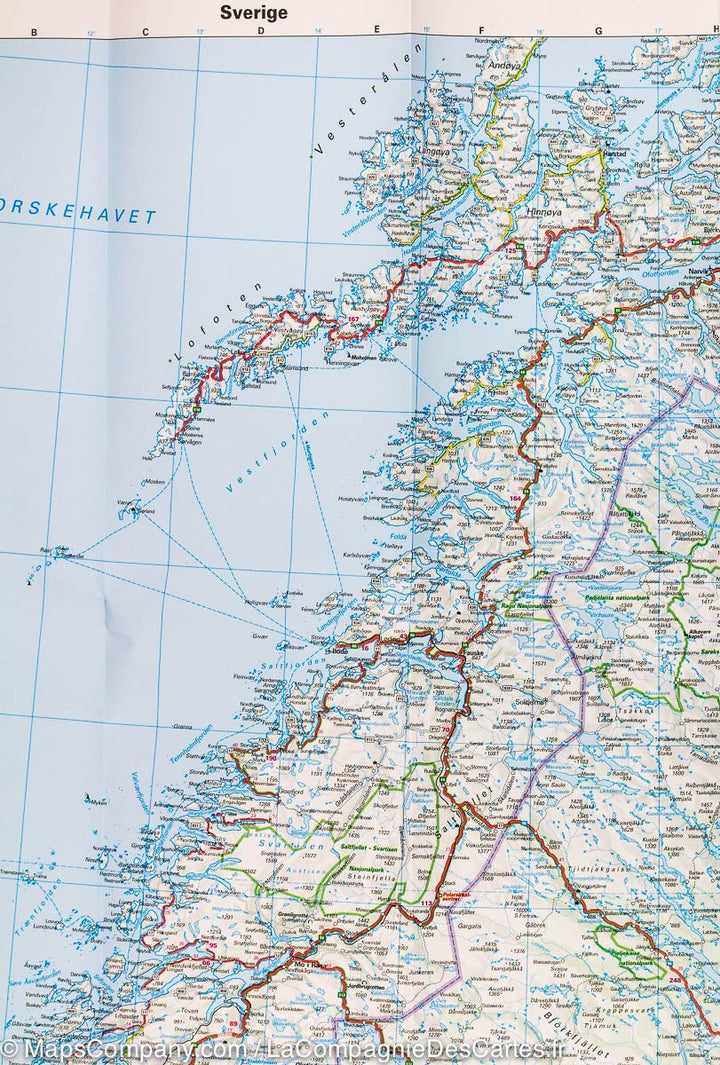 Carte routière de la Suède | Hallwag - La Compagnie des Cartes