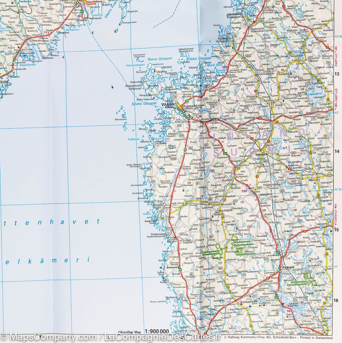 Carte routière - Suède | Hallwag carte routière Hallwag