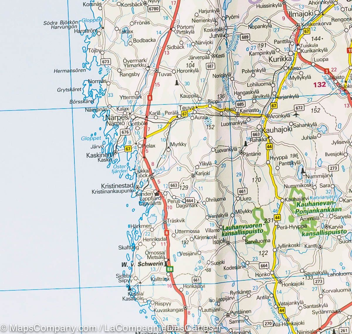 Carte routière - Suède | Hallwag carte routière Hallwag