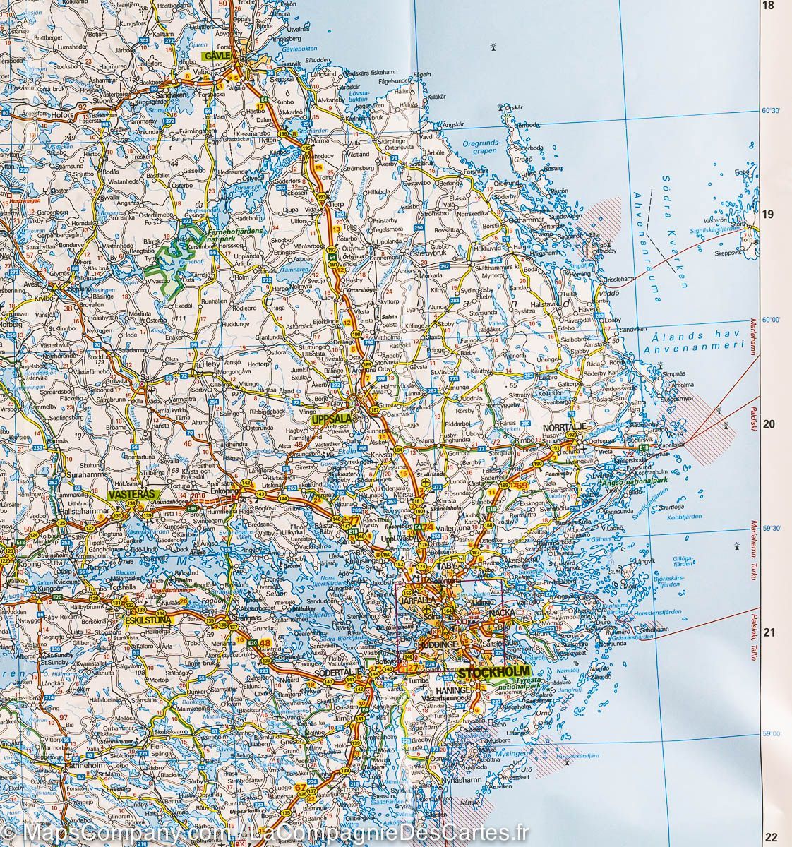 Carte routière - Suède | Kümmerly & Frey carte routière Kümmerly & Frey