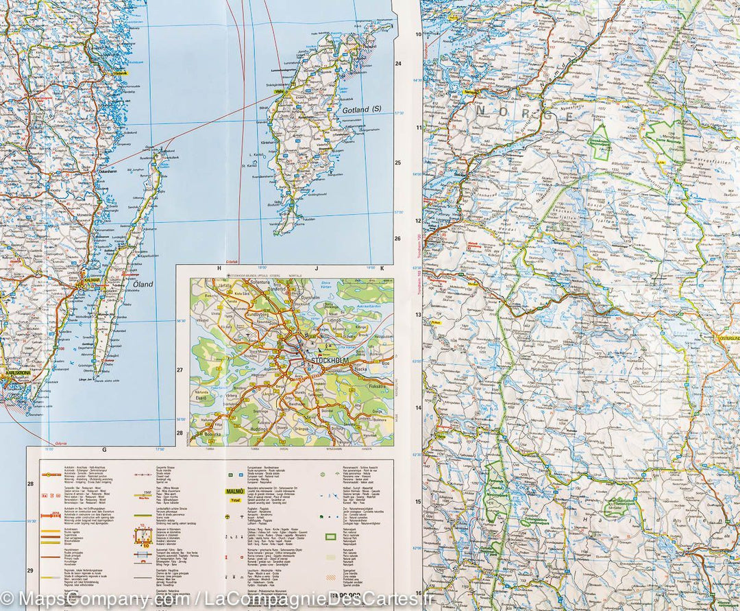 Carte routière - Suède | Kümmerly & Frey carte pliée Kümmerly & Frey 