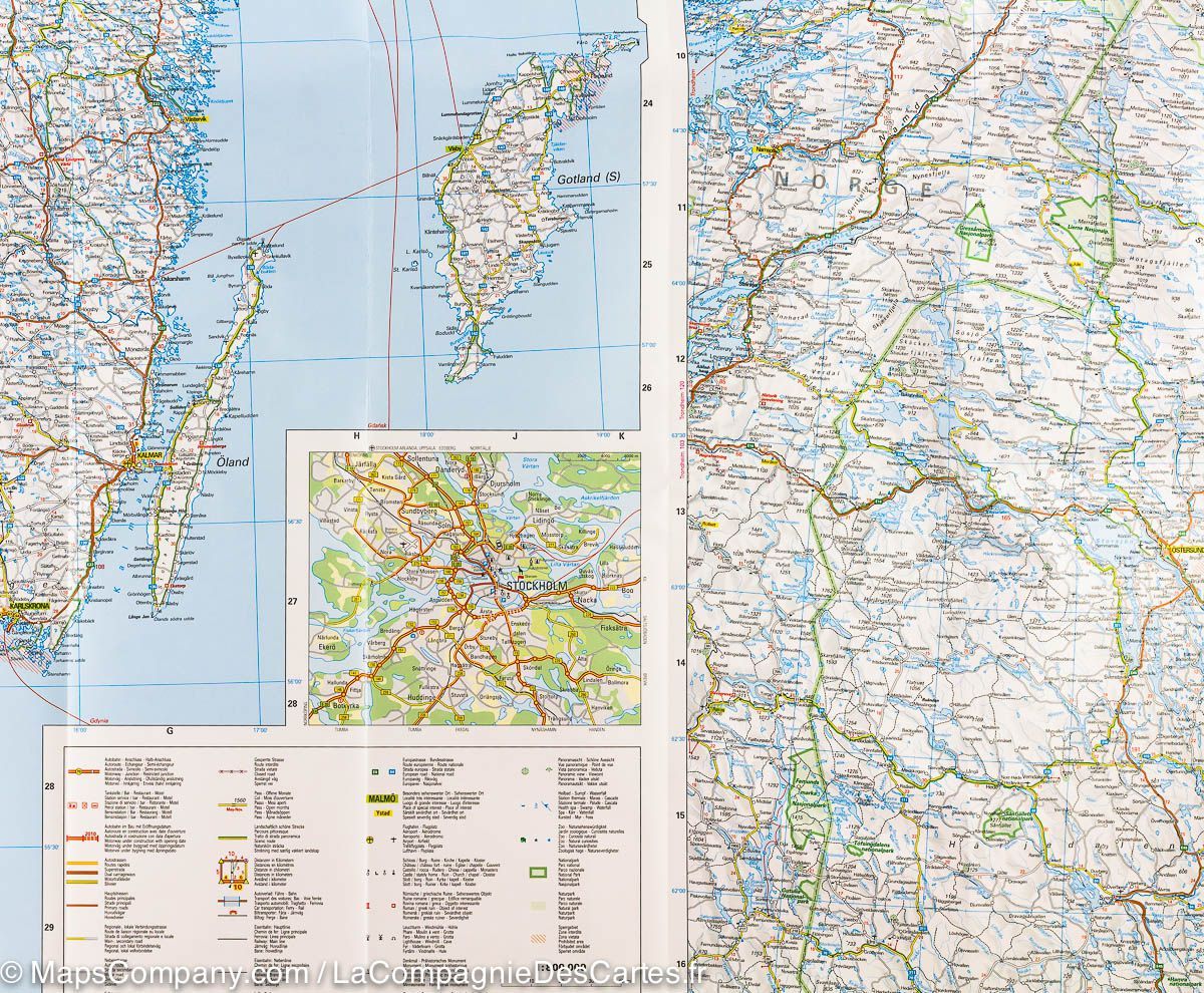 Carte routière - Suède | Kümmerly & Frey carte routière Kümmerly & Frey