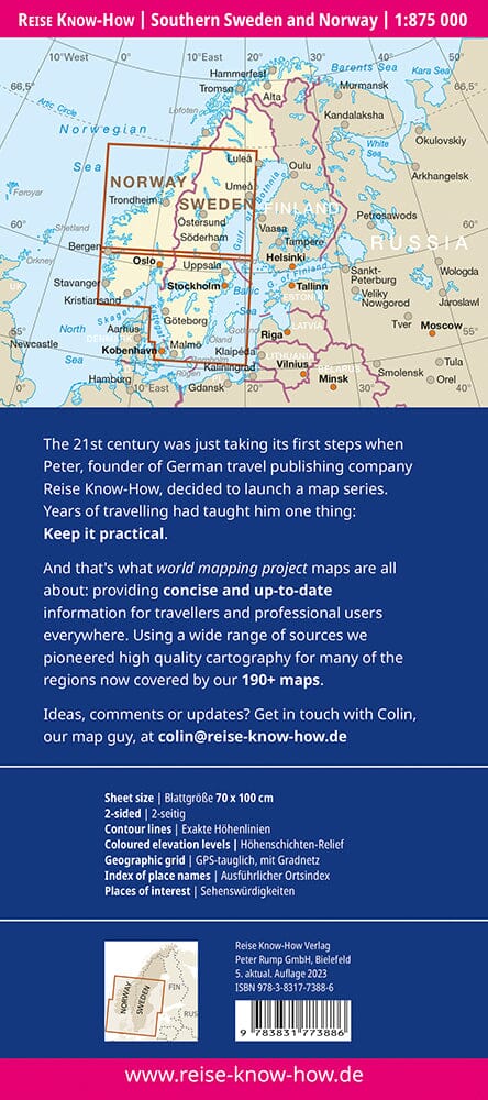 Carte routière - Suède Sud et Norvège Sud | Reise Know How carte routière Reise Know-How