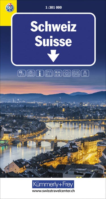 Carte routière - Suisse | Kümmerly & Frey carte pliée Kümmerly & Frey 