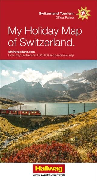 Carte routière - Suisse, ma carte des vacances | Hallwag carte pliée Hallwag 