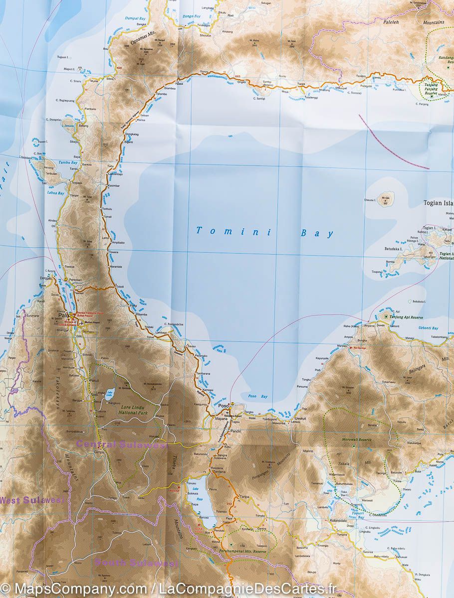 Carte routière - Sulawesi (Indonésie) | Reise Know How carte routière Reise Know-How