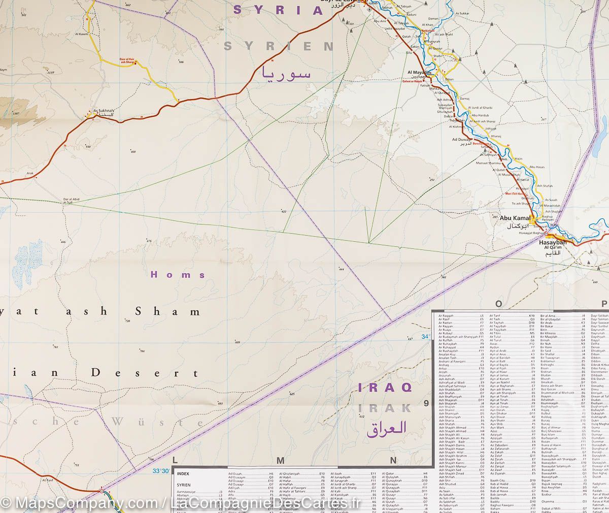Carte routière - Syrie & Liban | Reise Know How carte routière Reise Know-How