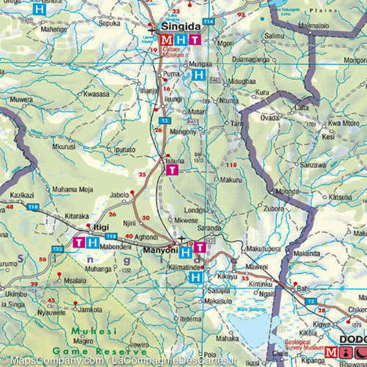 Carte routière - Tanzanie | Freytag & Berndt carte routière Freytag & Berndt