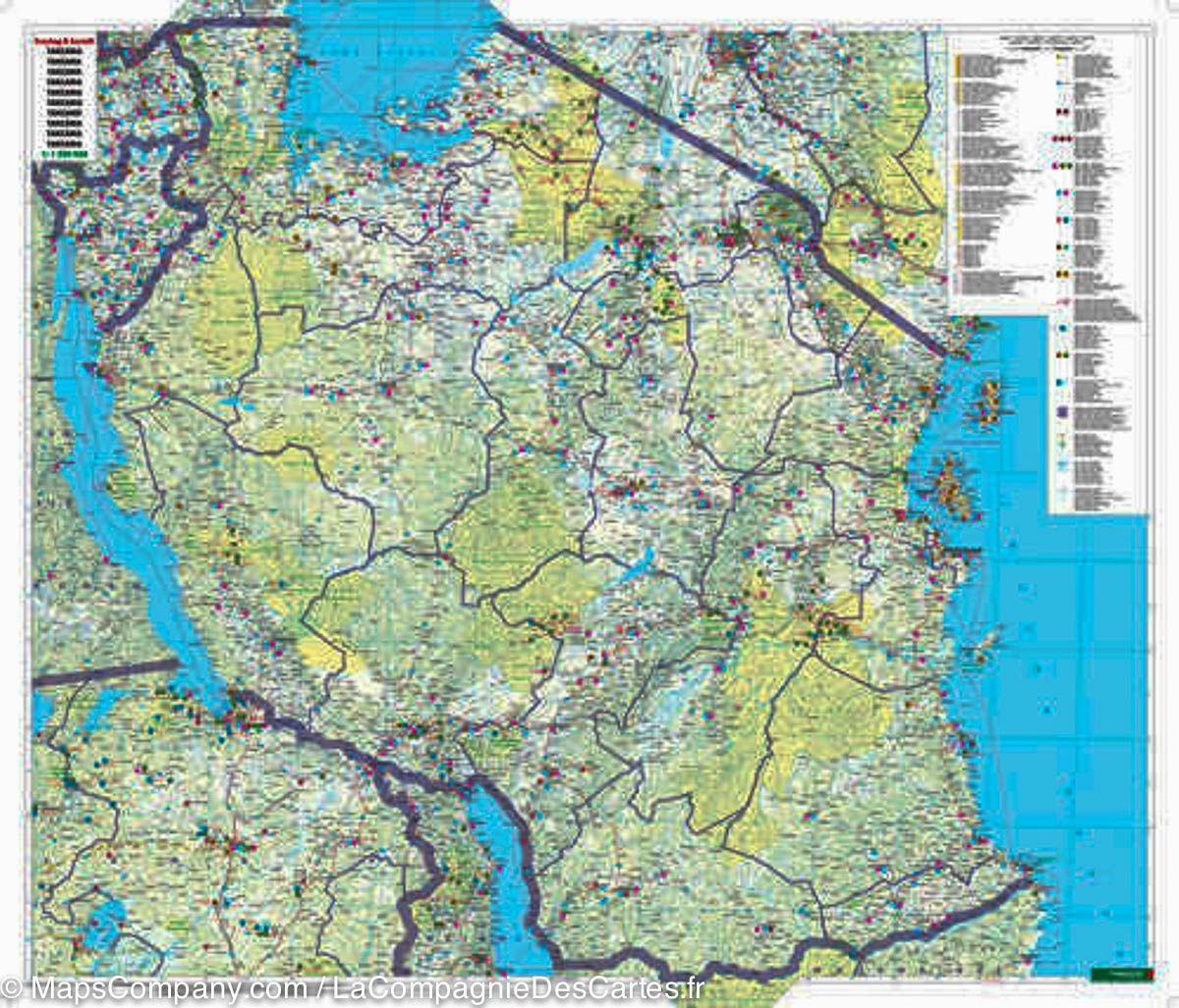 Carte routière - Tanzanie | Freytag & Berndt carte routière Freytag & Berndt