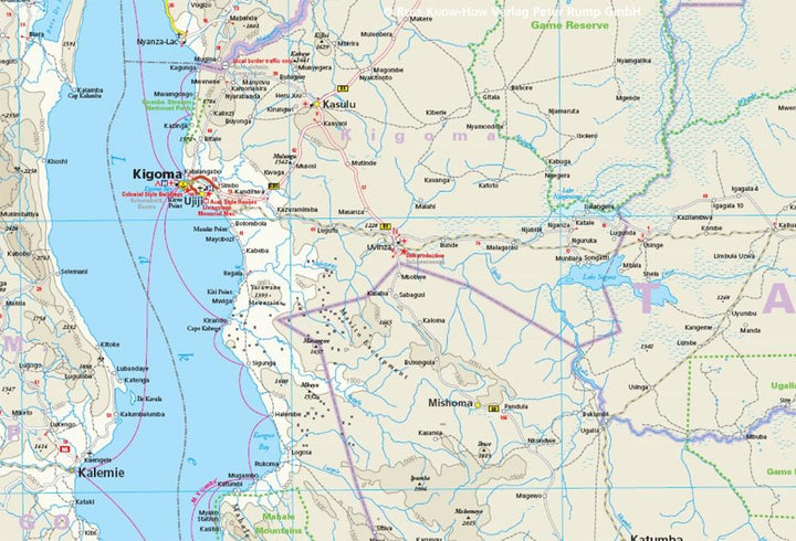 Carte routière - Tanzanie, Rwanda & Burundi | Reise Know How carte pliée Reise Know-How 