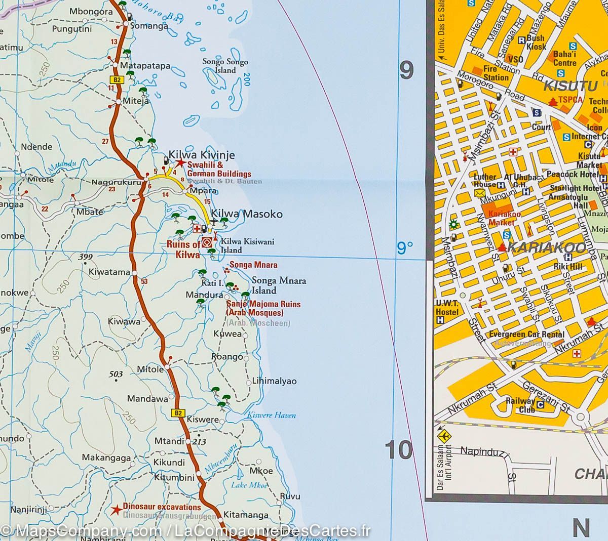 Carte routière - Tanzanie, Rwanda & Burundi | Reise Know How carte routière Reise Know-How