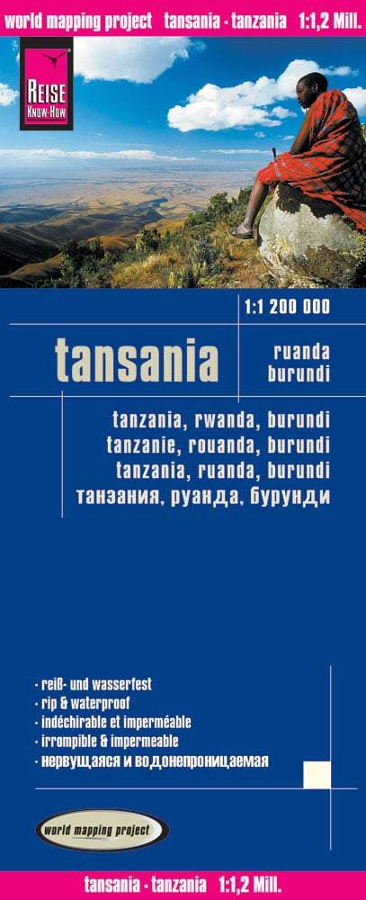 Carte routière - Tanzanie, Rwanda & Burundi | Reise Know How carte pliée Reise Know-How 
