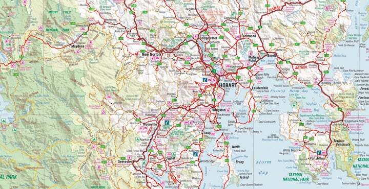 Carte routière - Tasmanie | Hema Maps - Handy map carte pliée Hema Maps 