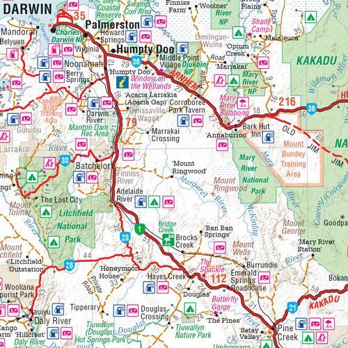 Carte routière - Territoire du Nord (Australie) | Hema Maps - Handy map carte pliée Hema Maps 