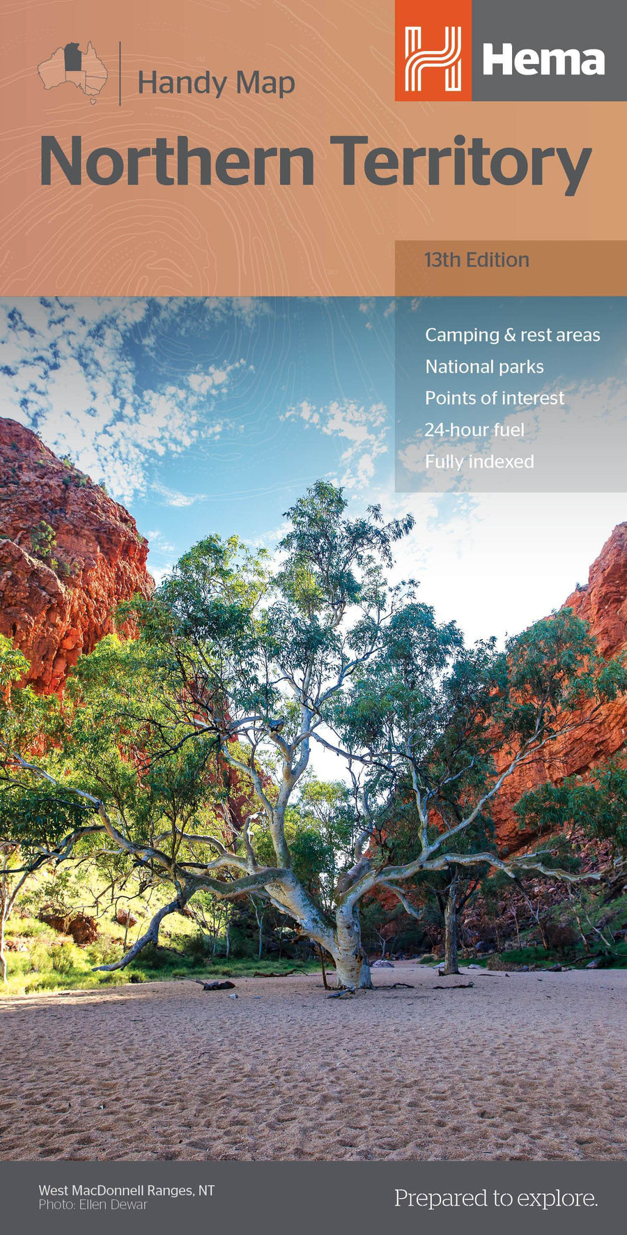 Carte routière - Territoire du Nord (Australie) | Hema Maps - Handy map carte pliée Hema Maps 