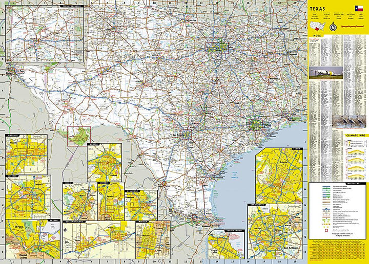Carte routière - Texas | National Geographic carte pliée National Geographic 