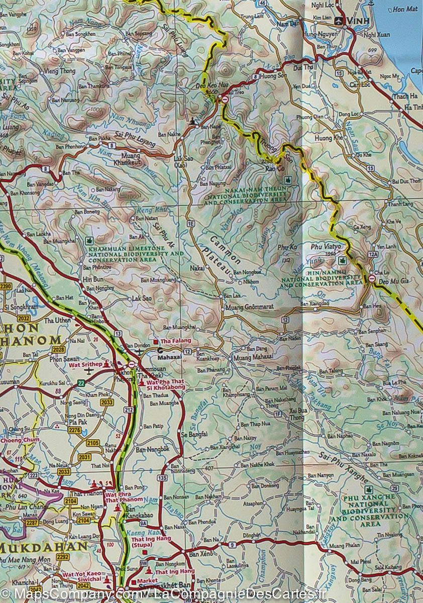 Carte routière - Thailande | National Geographic carte routière National Geographic