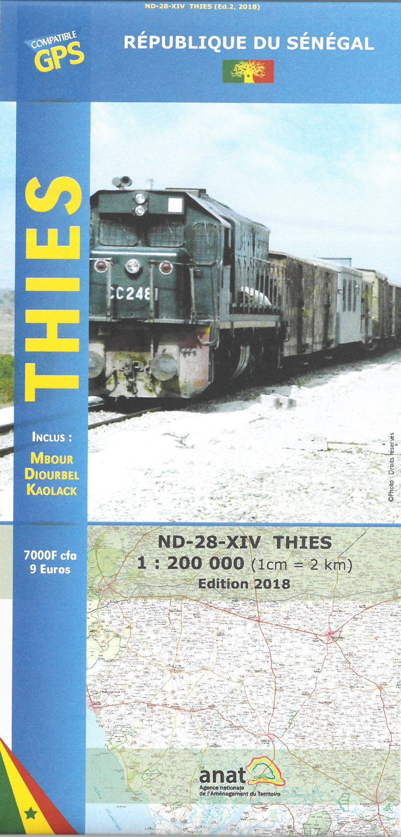 Carte routière - Thiès incluant MBour, Diourbel, Kaolack | Laure Kane carte routière Laure Kane Default Title