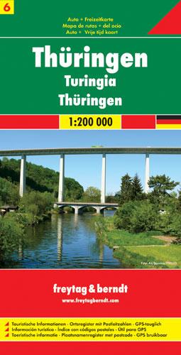 Carte routière - Thuringe (Allemagne) | Freytag & Berndt carte routière Freytag & Berndt Default Title